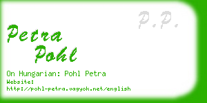 petra pohl business card